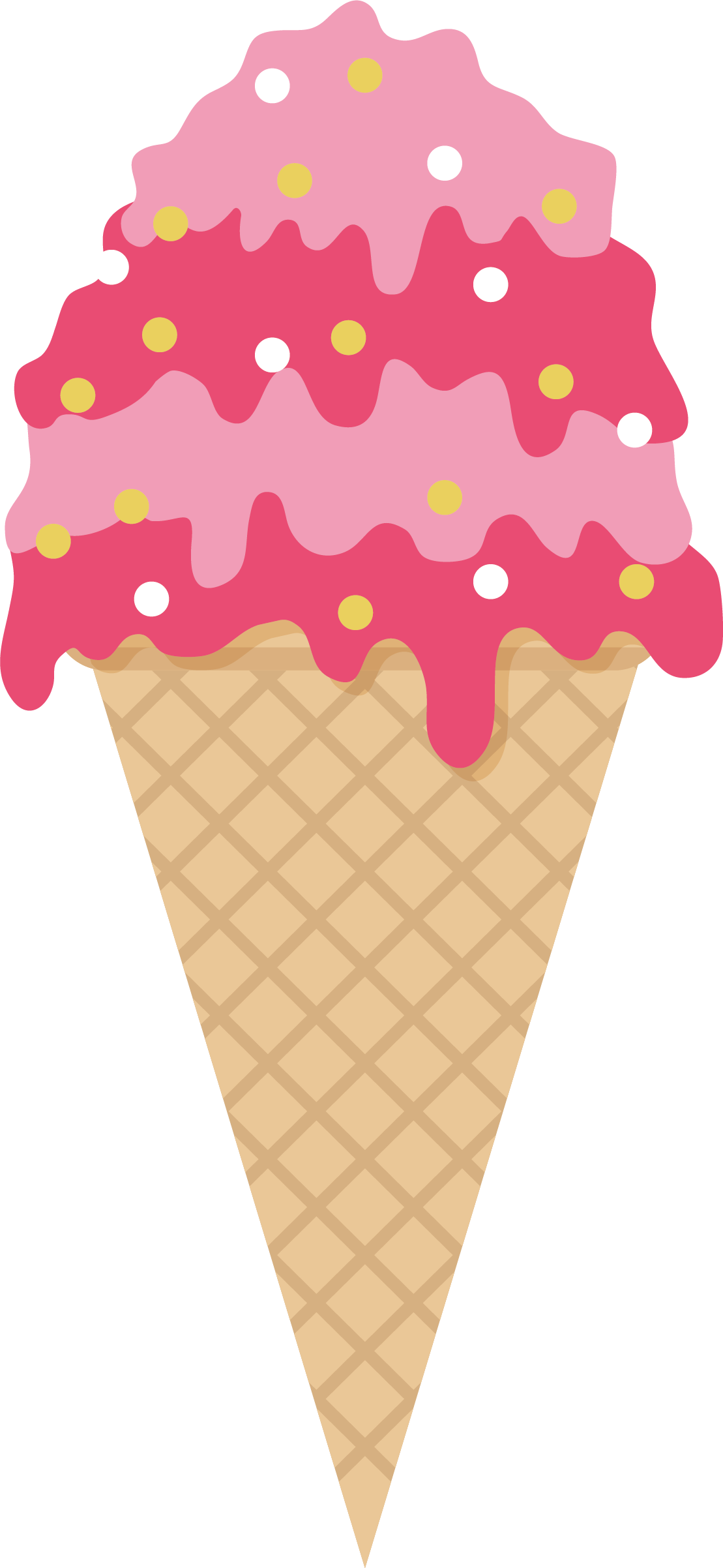 Ice Cream Cone Strawberry Ice Cream Sundae - Ice Cream (1109x2404)