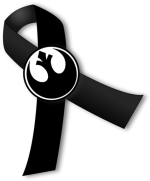 Mourning Ribbon For Carrie Fisher, Our Eternal Princess - Cross (400x400)