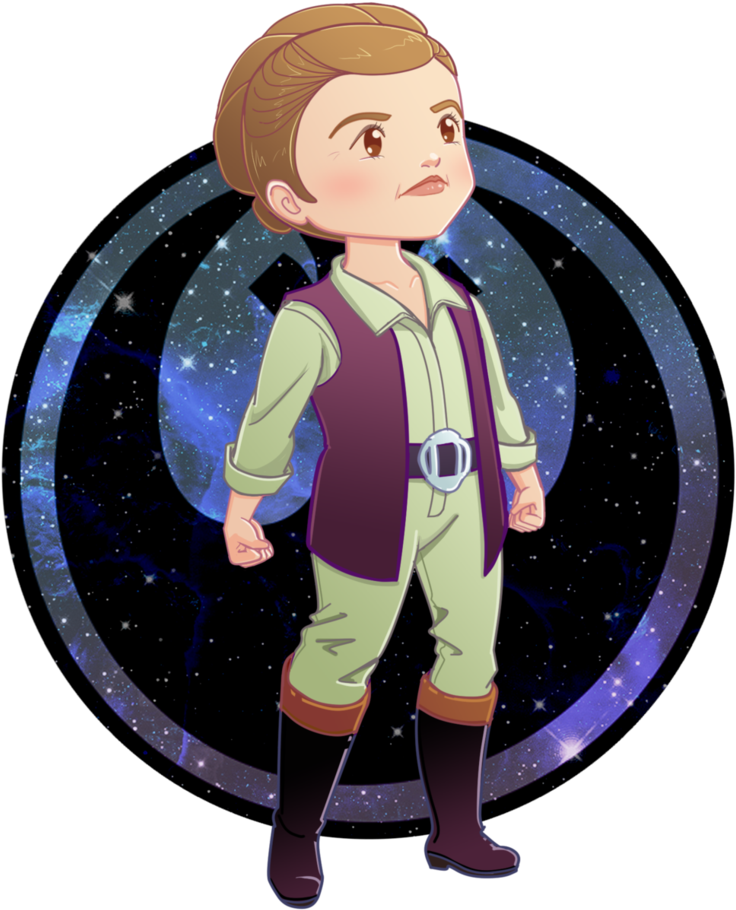 Sticker Of The Month- General Organa By Hollarity - Cartoon (779x1026)