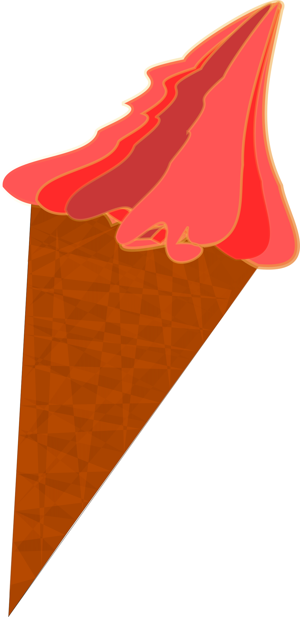 Ice Cream Cone - Red Ice Cream Cone (1167x2400)