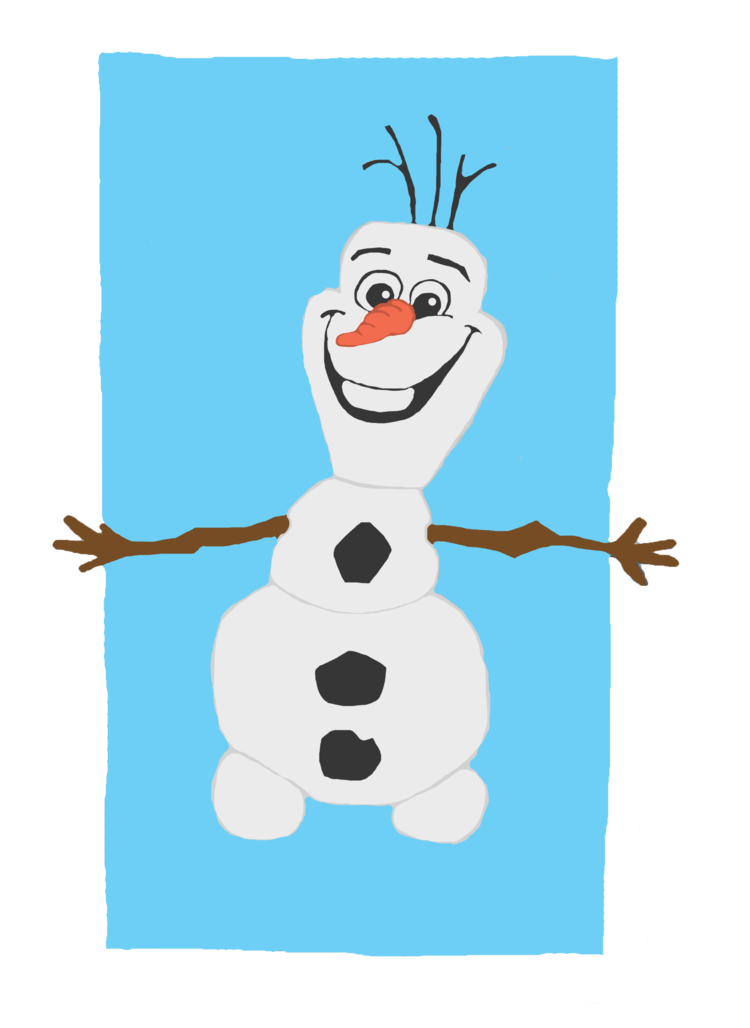 Olaf Colored By Littleredridinghood4 - Cartoon (774x1032)