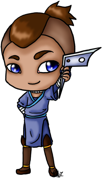 Chibi Sokka By Katta2 - זזות של אווטאר (400x611)