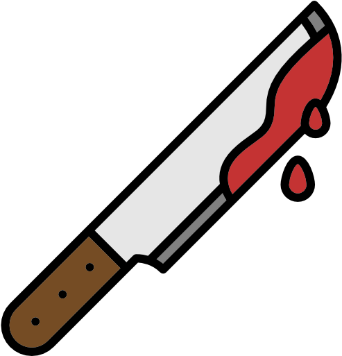 Add To Collection - Knife With Blood Clipart (512x512)