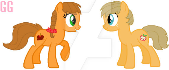 Caramel Apple Meets Johnny Appleseed By Gamergirlkirsten - Pony (600x237)