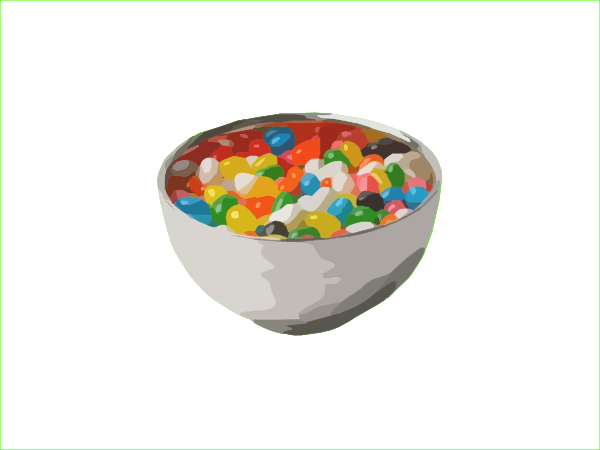 Jelly Bean Bowl Clip Art At Clker Com Vector Clip Art - Clip Art (600x450)