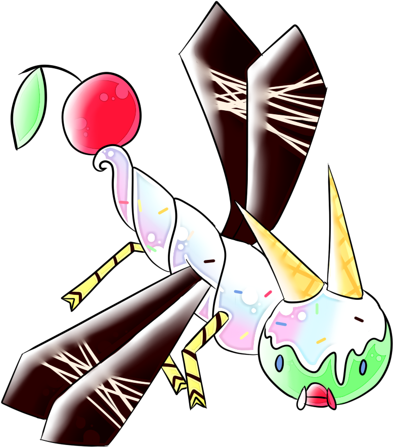 A Strawberry Gengar - Illustration (1000x1063)