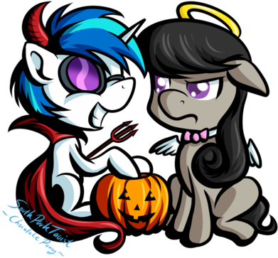 The Devil Went Down To Ponyville, She Was Looking For - Disc Jockey (400x407)