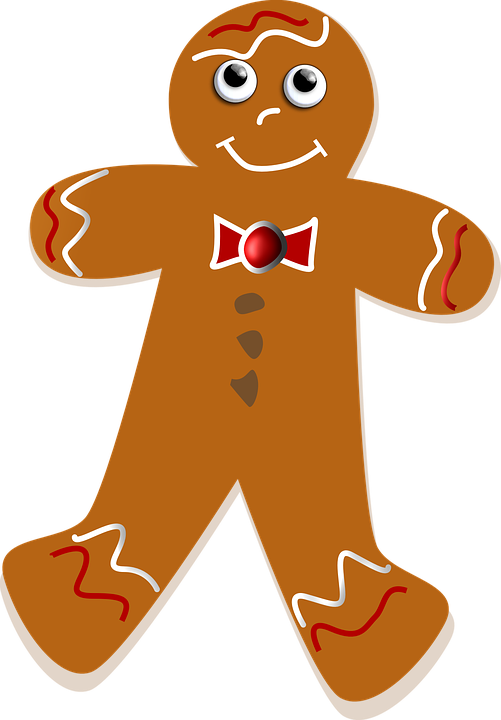 Gingerbread Man Border - Food Group (501x720)
