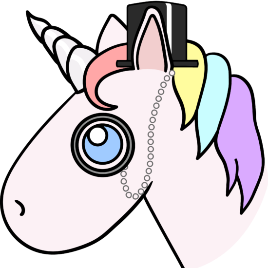 Sassy And Classy - Unicorn In A Top Hat (550x550)