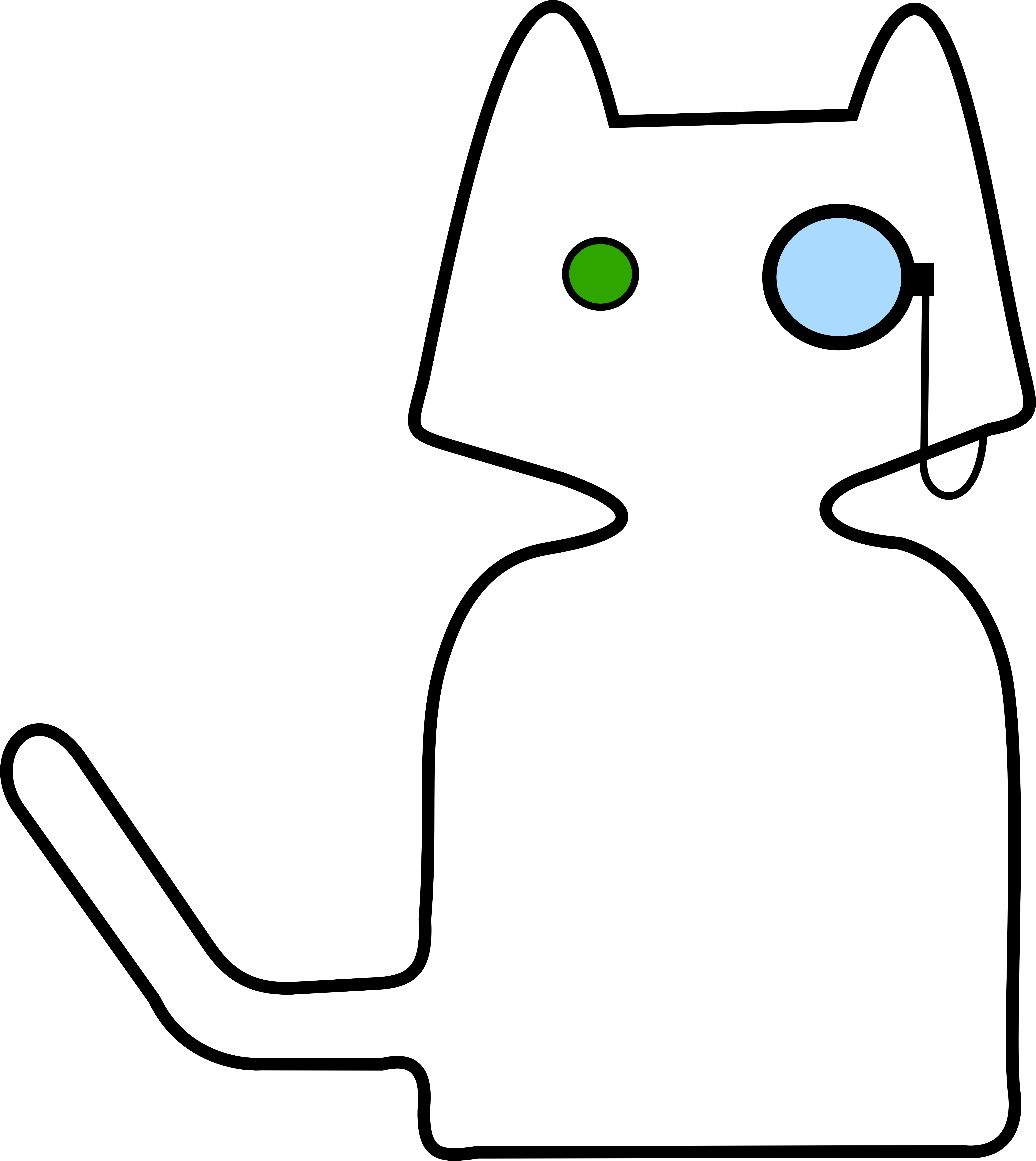 Cat Monocle Big By Phlynthe Cat Monocle Big By Phlynthe - Cartoon (5455x6112)