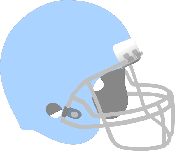 Light Blue Football Helmet Clip Art At Vector Clip - Baby Blue Football Helmet (600x520)