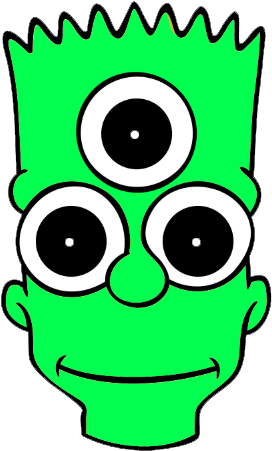 Bart / Third Eye - Bart Simpson Three Eyes (412x582)