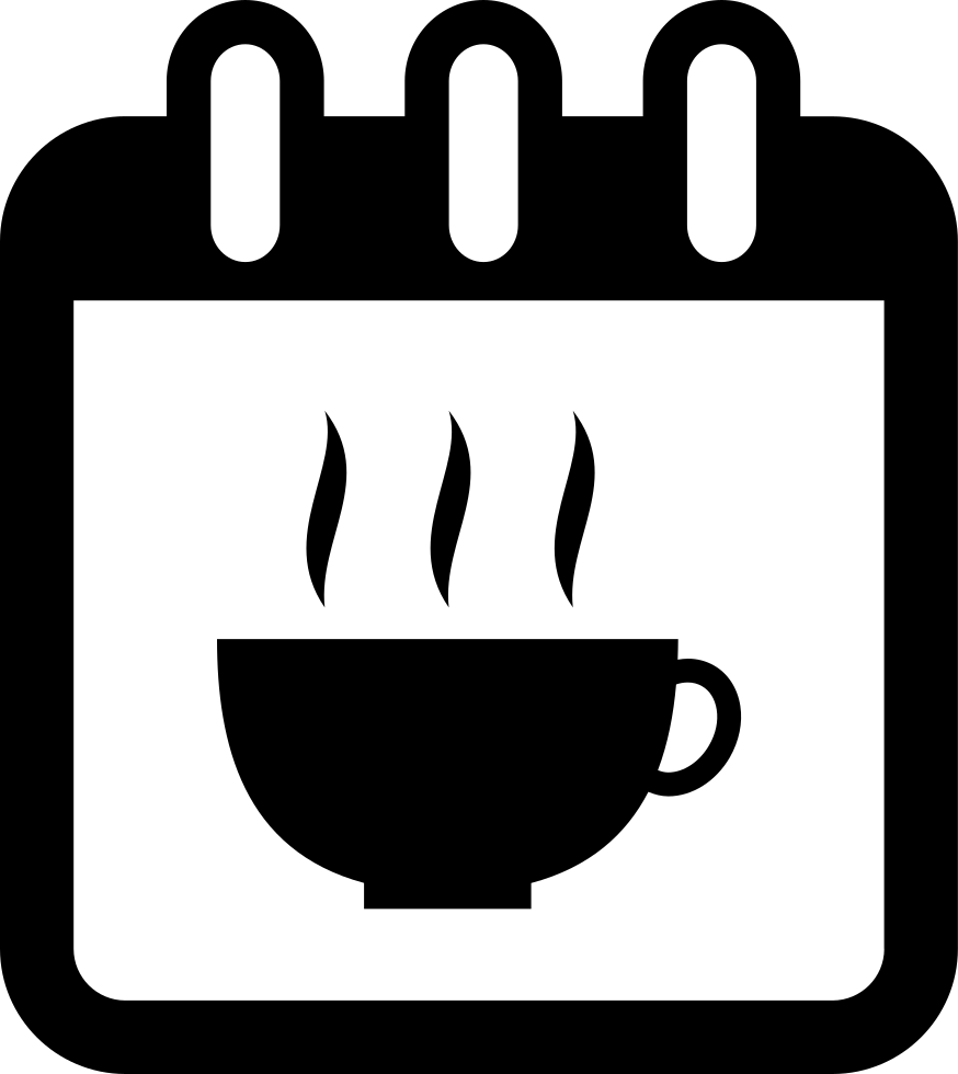 Coffee Date Day Reminder Calendar Page Comments - Icon Calendar 4 Png (874x980)