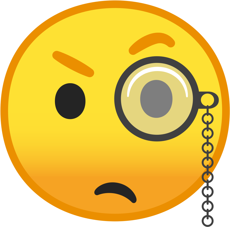 10090 Face With Monocle Icon - Monocle Emoji Png (1024x1024)