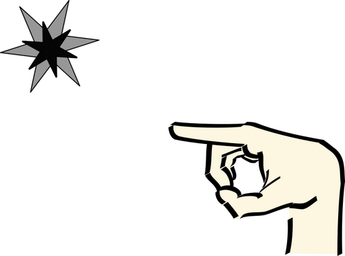 Finger Pointing To Color Star Clipart - Last Fuck I Gave (500x370)