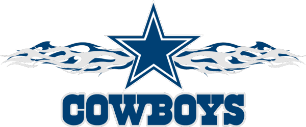 Cowboys W/star & Flames/tattoo - Dallas Cowboys Logo (600x250)