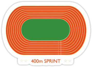 I Ran The 400m In High School, The Quarter Mile - Logo (375x360)
