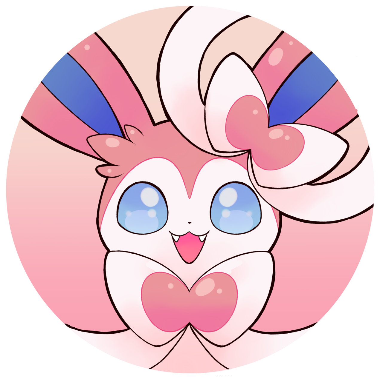 I Drew A Small Sticker As A Test Because I Found A - Sylveon (1280x1280)