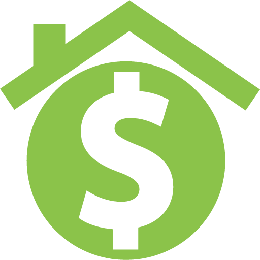 Short Sale And Foreclosure - House Dollar Sign Logo (512x512)