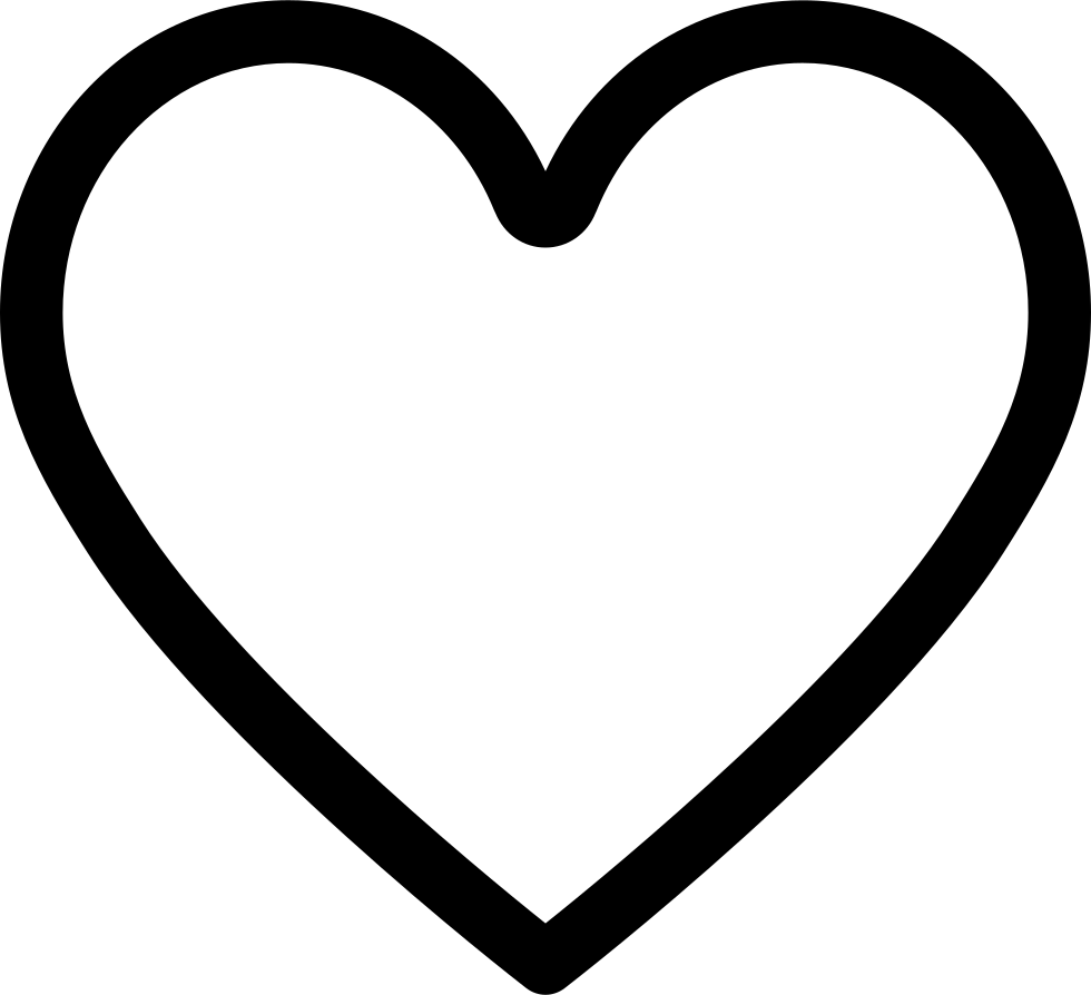 Be Interested Comments - Heart Shape Outline Vector (980x894)