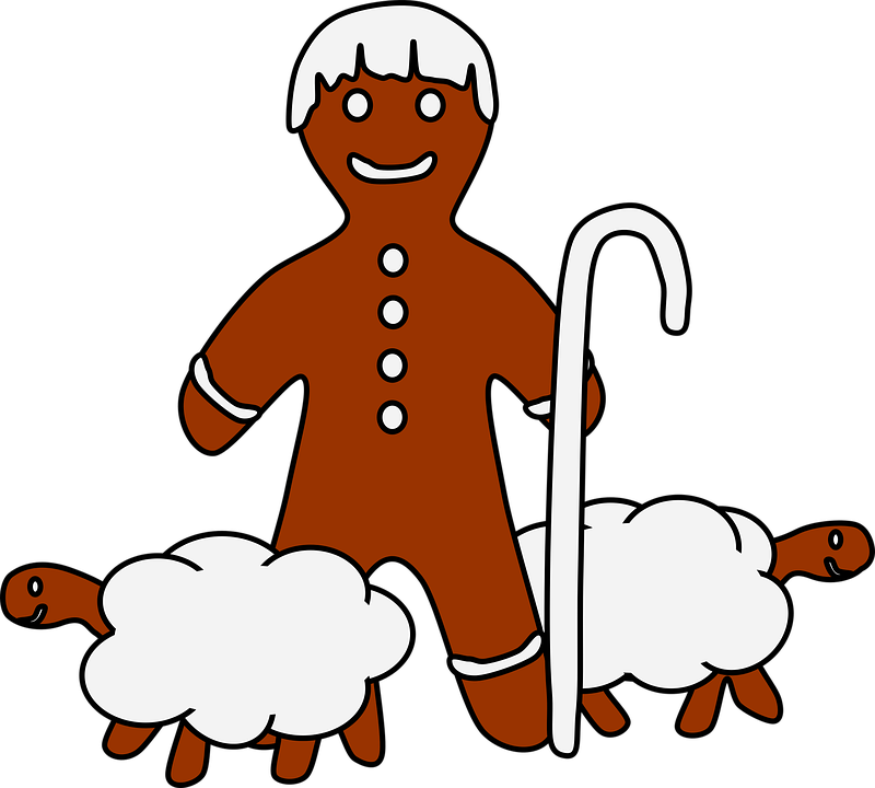 Gingerbread Cookie Cliparts - Shepherd Png (833x750)