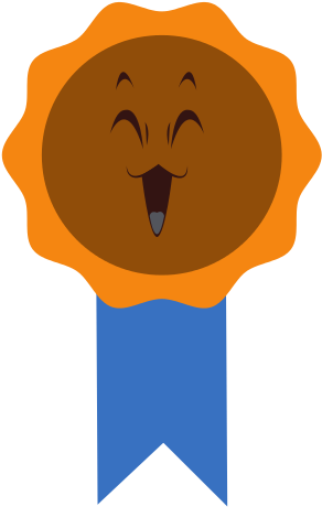 Kawaii Medal Ribbon Cartoon - Vector Graphics (550x550)