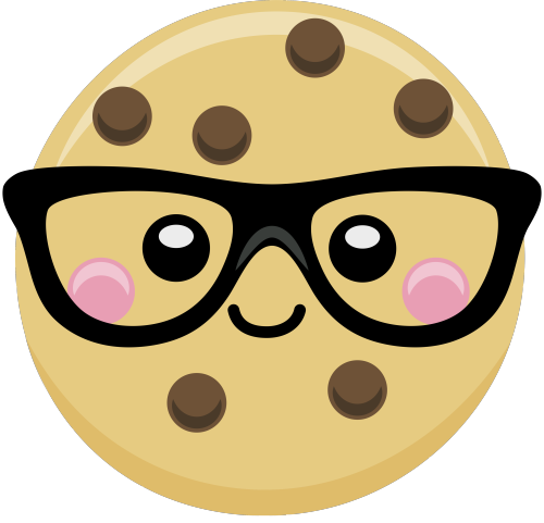 Chocolate Chip Cookie Clipart Black And White Download - Nerdy Nummies Smart Cookie (500x481)
