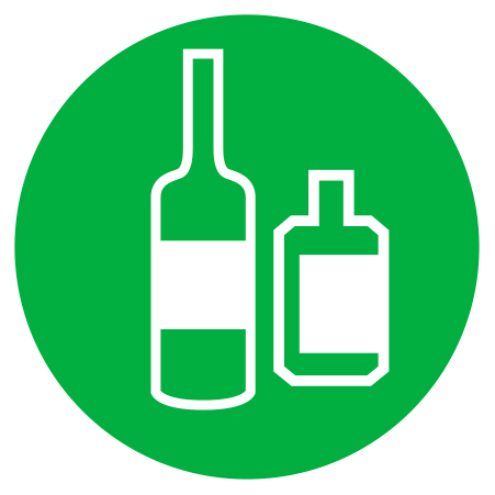 Wine And Spirits - Glass Bottle (451x451)