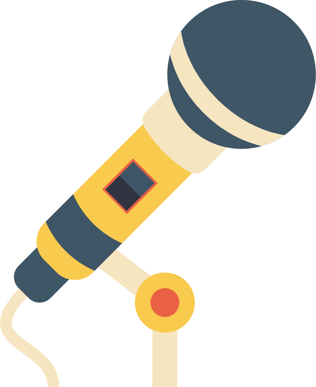 Microphone Cartoon - Cartoon Microphone - Mic Cartoon Png (1228x1500)