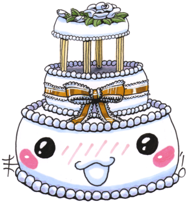 Chibi Wedding Cake By Animegirlmika - Wedding Cake (400x426)