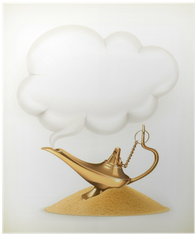 Poster Genie Lampe, Vektor-illustration • Pixers® - Vector Graphics (400x400)