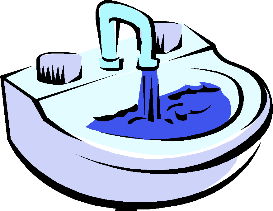 Classroom Cartoon Clipart - Sink (937x697)
