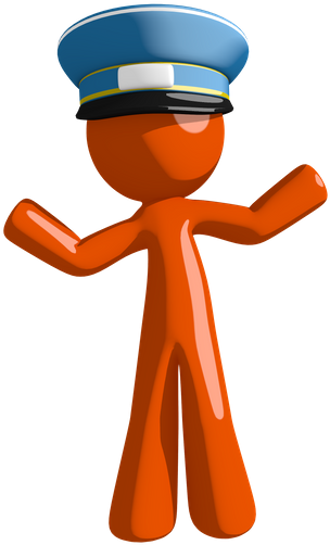 Orange Man Postal Mail Worker Apathetic Or Confused - Orange Man Postal Mail Worker Apathetic Or Confused (372x550)