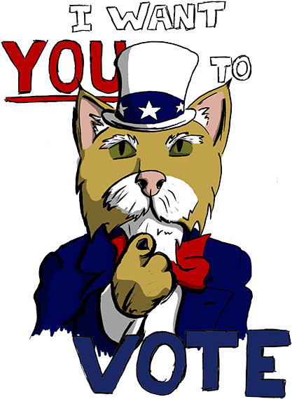 In Honor Of Election Day, It Is Important For Bobcats - Cartoon (429x600)