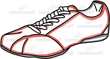Shoe With Laces - Diagram (400x400)