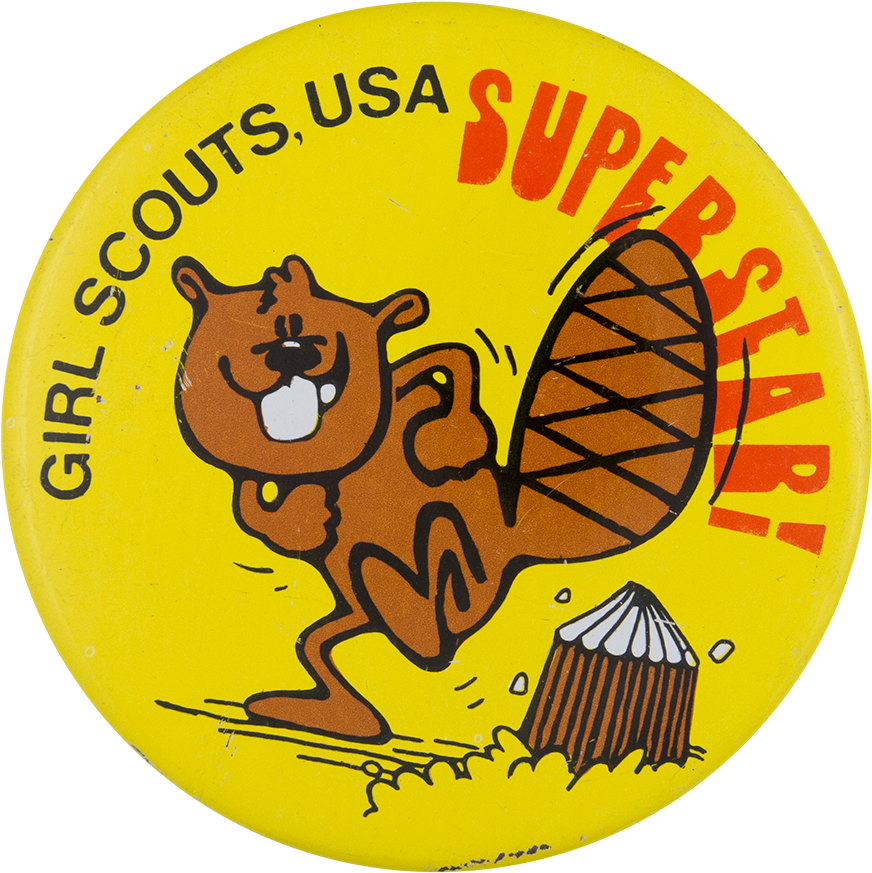 Girl Scouts Superstar Beaver - Cartoon (1000x972)