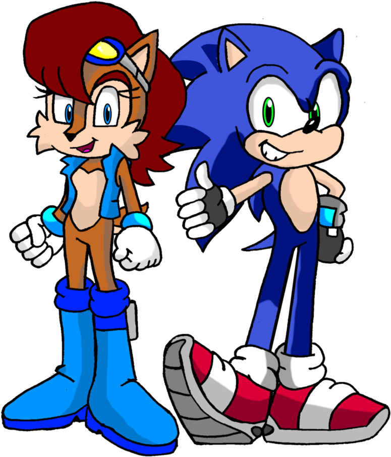 Sonic And Sally By Frostthehobidon - Cartoon (844x947)
