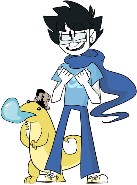 John And Crumplehat - Cartoon (500x629)