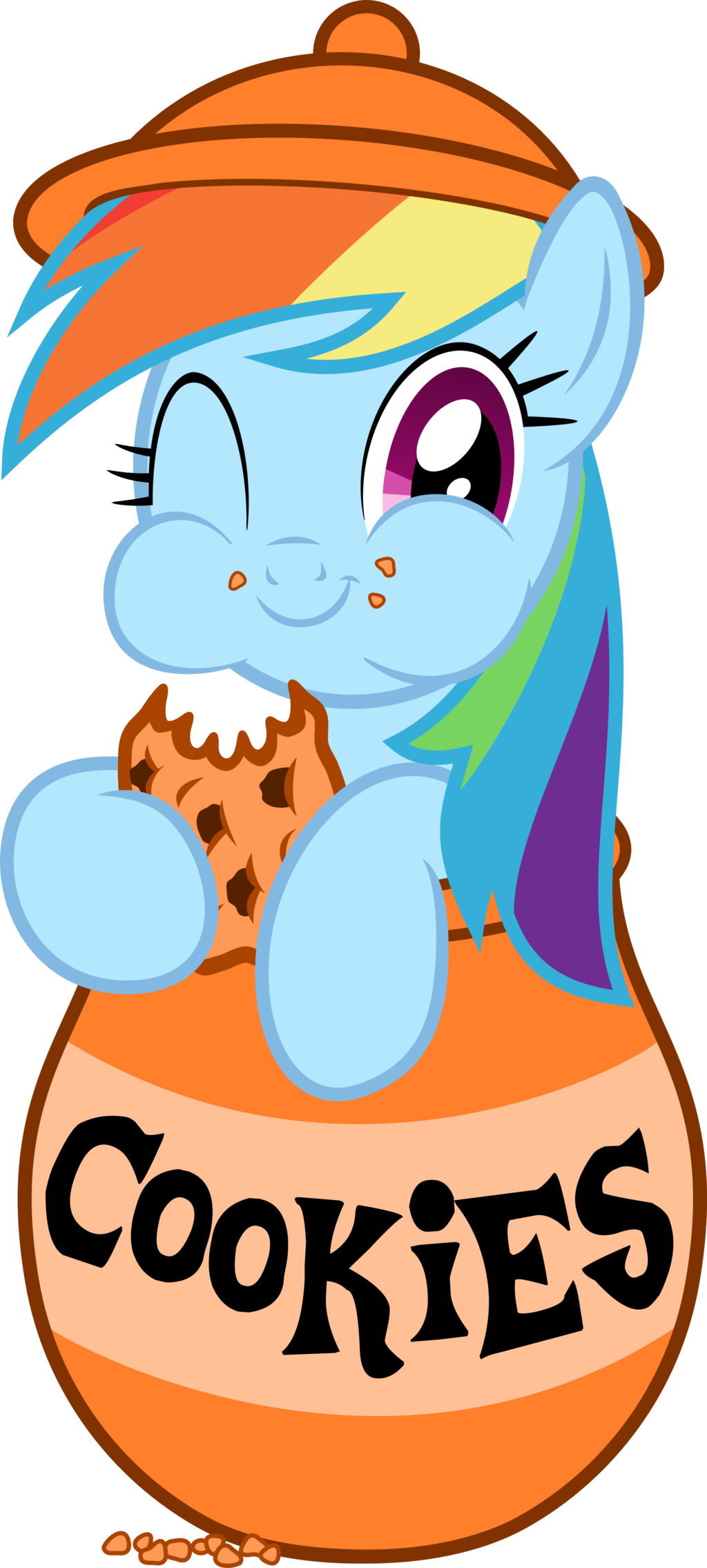 Rainbow Dash Being Sneaky By ~pwahy On Deviantart - Mlp Rainbow Dash Cookie (1024x2271)