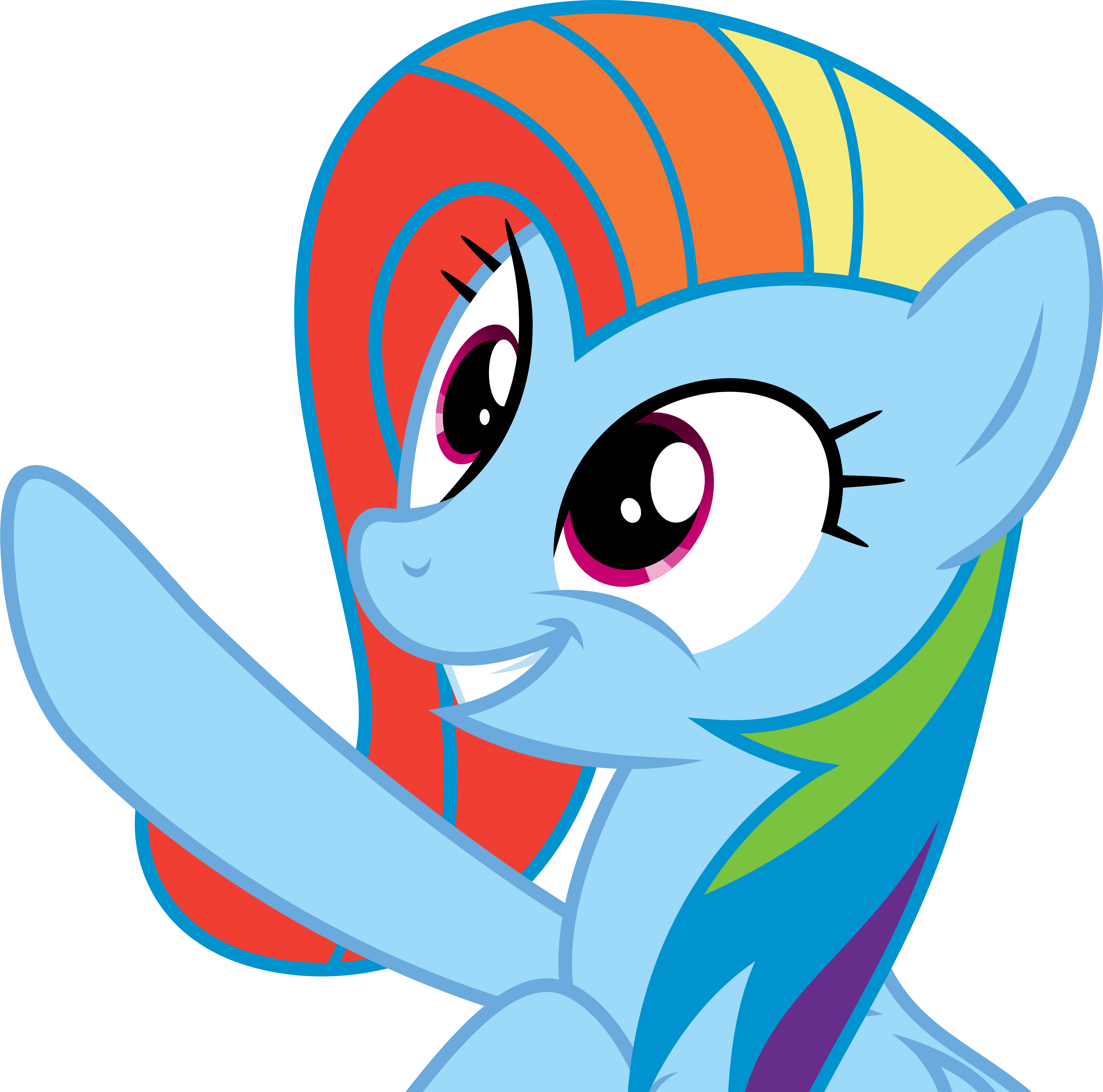 Flutterdash By Xhalesx Flutterdash By Xhalesx - Rainbow Dash Love Face (4228x4184)