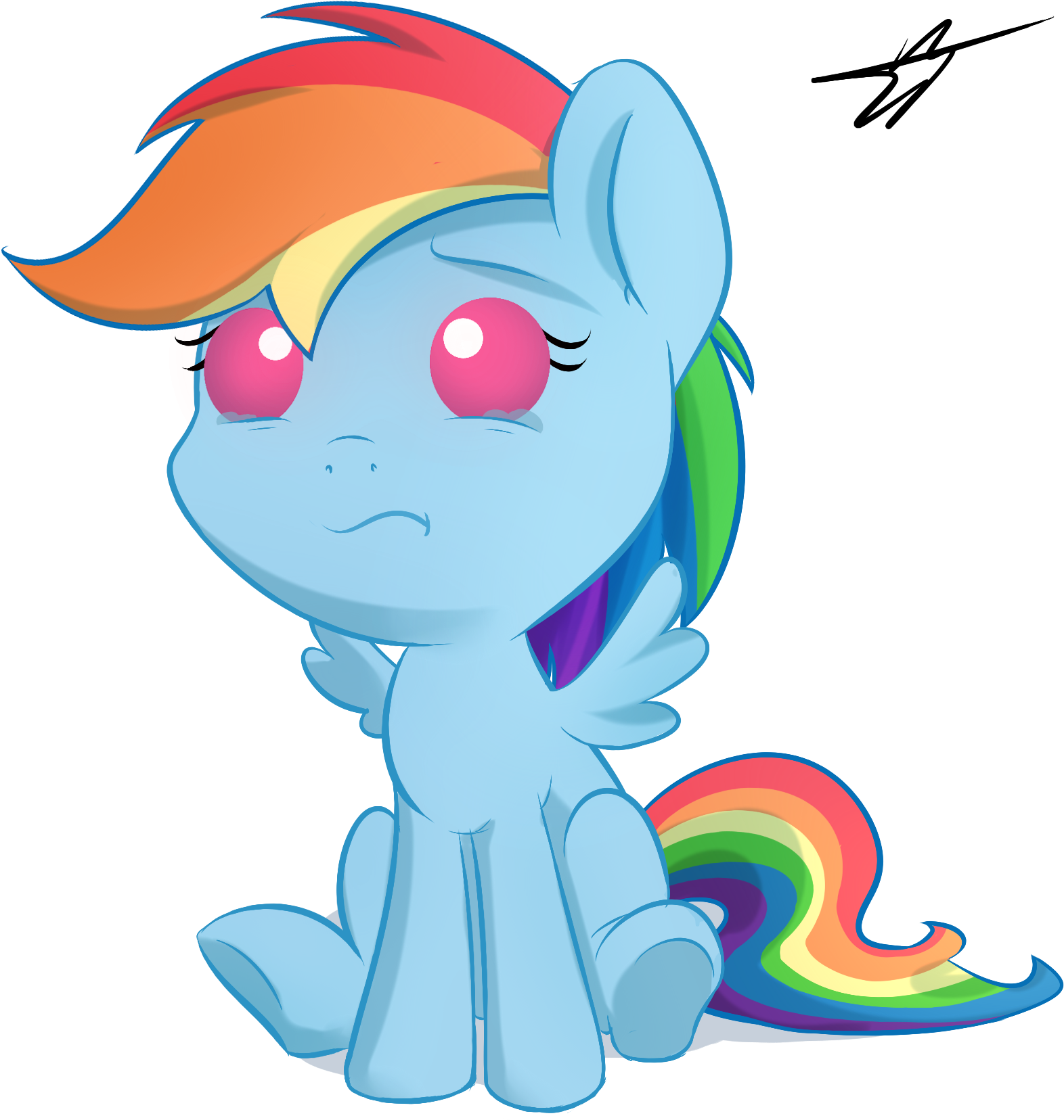 Baby Rainbow Dash By K - Rainbow Dash As A Baby (2100x2100)