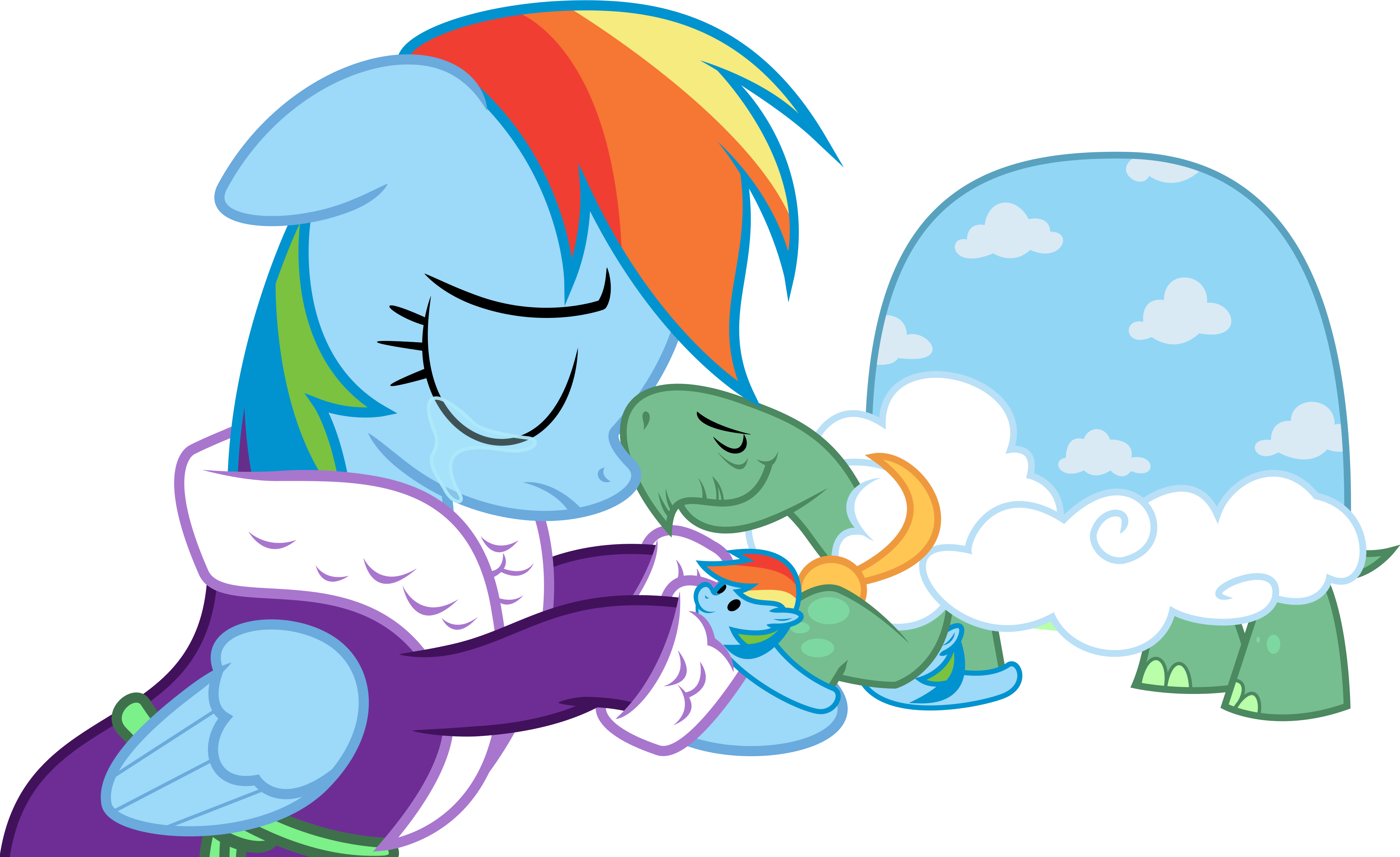 Rainbow Dash's Grief By Xhalesx - Tank And Rainbow Dash (4138x2534)