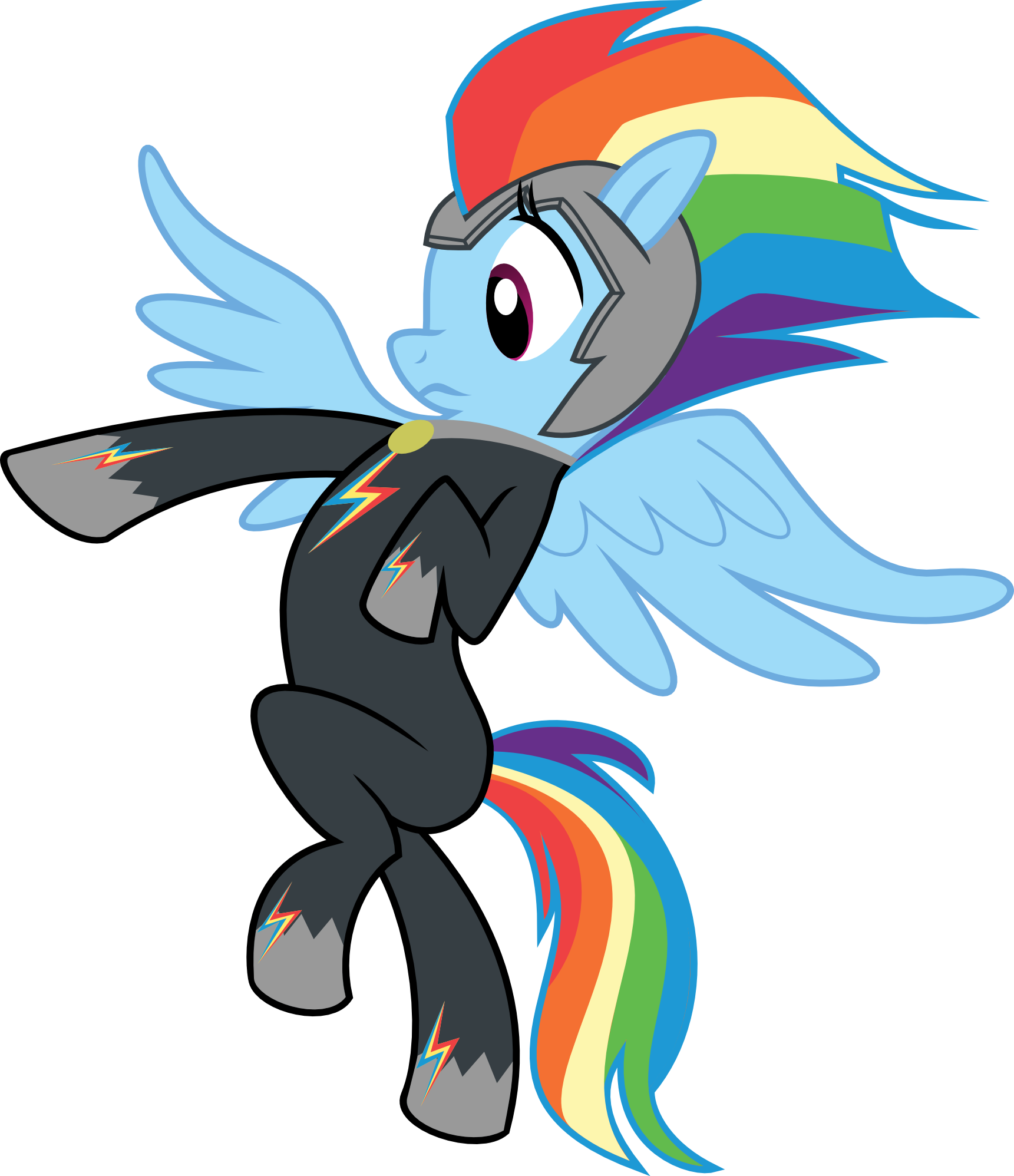 Finest Spoiler Power Ponies Rainbow Dash By Lewinibo - My Little Pony Power Ponies Rainbow Dash (1721x1996)