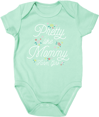 Farm Girl Infant Like Mommy Short Sleeve Mint Green - Farm Girl Western Shirt Girls Just Hatched S/s Pink (500x500)