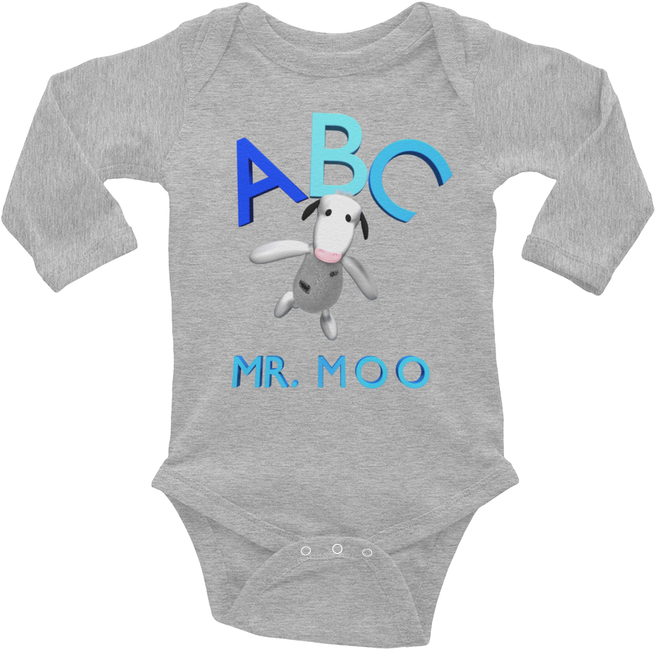Moo Infant Long Sleeve Bodysuit Byjackson - Designchaser College, Fan, School, Spirit, Cheerleader, (1000x1000)