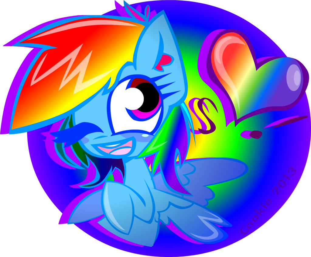 Rainbow Dash By Mushroom Cookie Bear - Cartoon (1024x845)