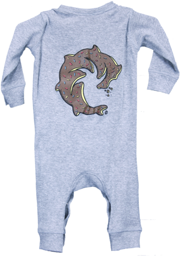 Donut Infant L/s Onesie - Doughnut (429x500)