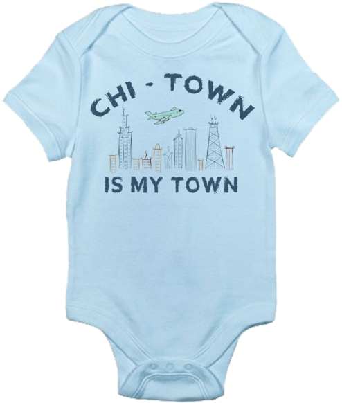 Baby Bodysuit - Chi-town - Funny Baby Onesies (510x600)