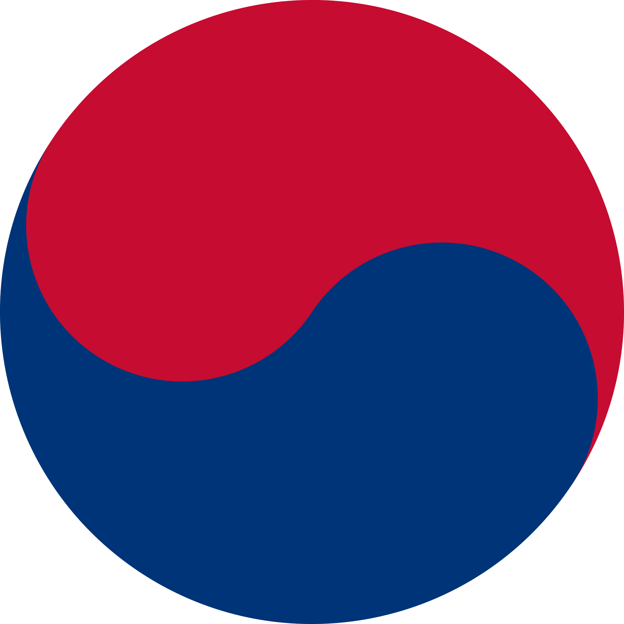 Korean Taegeuk Symbol - Korean Flag Yin Yang (2000x2000)