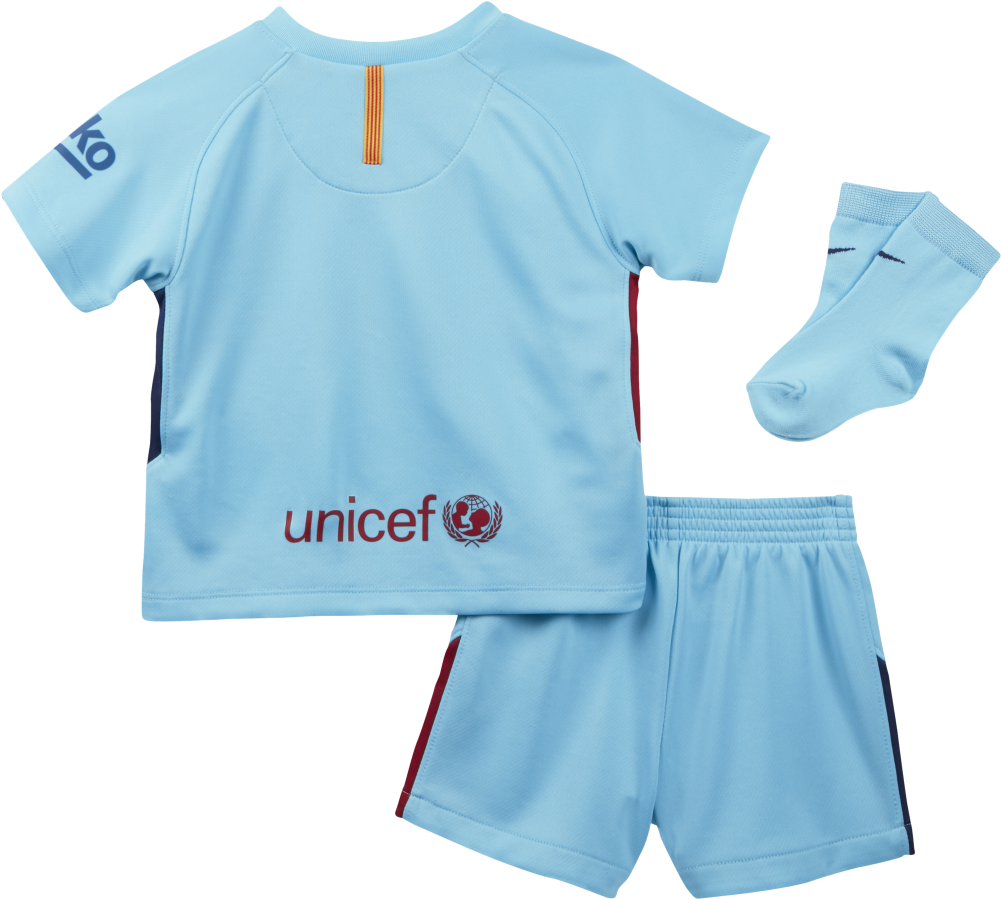 Nike Barcelona Away Infant Kit 2017/2018 - Sports Jersey (1000x1000)